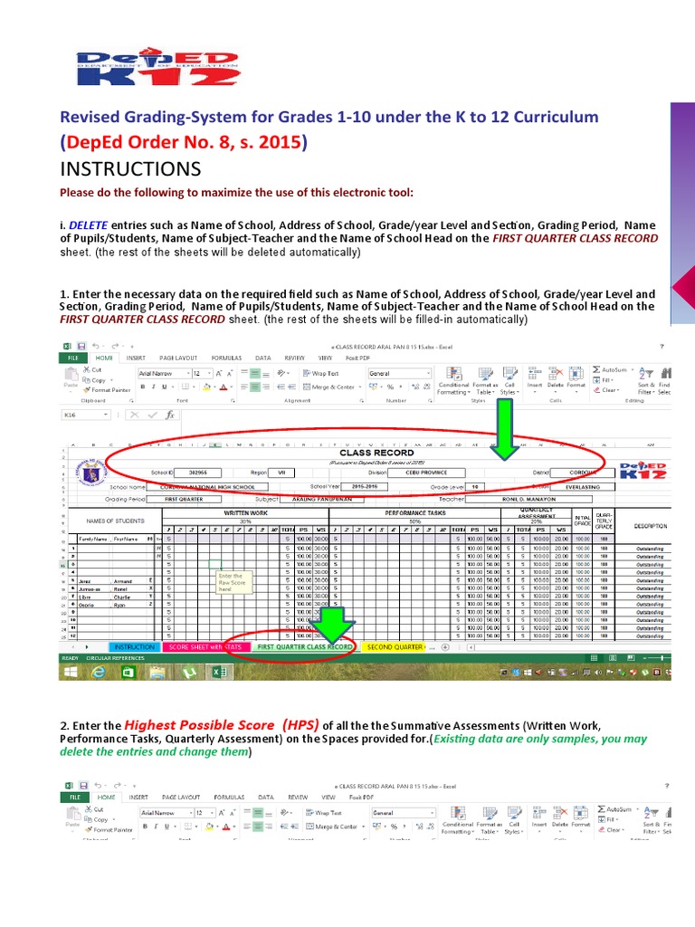 DepEd Grading System Guide K-12 | PDF | Science, Technology ...