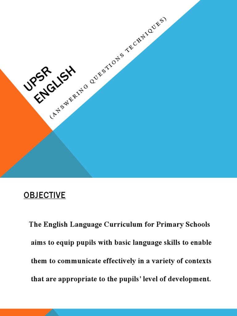 Techniques for Answering English Questions | PDF | Question | English ...