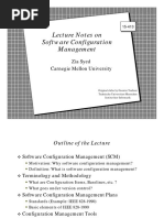 Lecture Notes On Software Configuration Management: Zia Syed Carnegie Mellon University