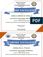 Academic Excellence Award: Sheila Marie M. Orilla