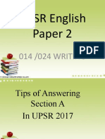 UPSR English Paper 2: 014 /024 WRITING
