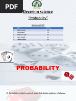 Decesion Science: "Probability"