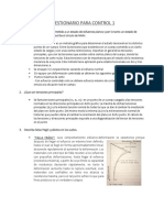Cuestionario para Control 1 PDF