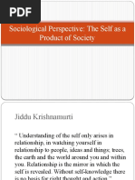 Sociological Perspective: The Self As A Product of Society