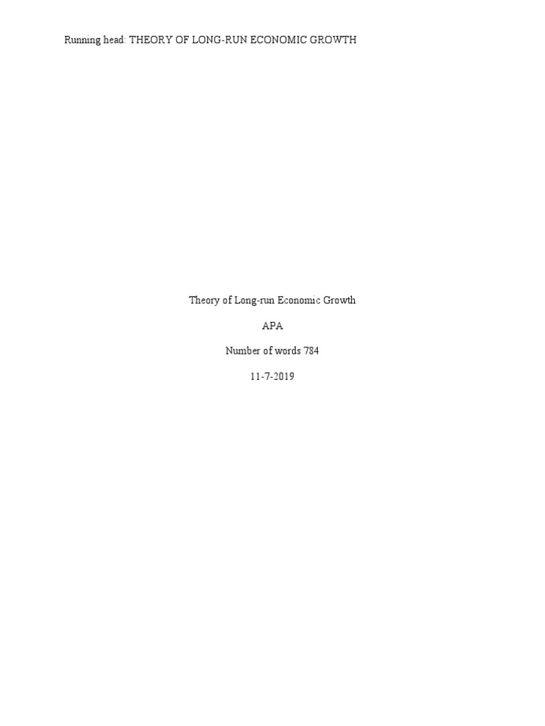 Long-Run Economic Growth Factors | PDF | Economic Growth | Labour Economics