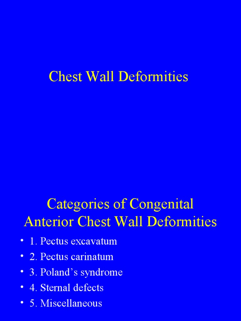 Chest Wall Deformities PDF Thorax Congenital Disorder