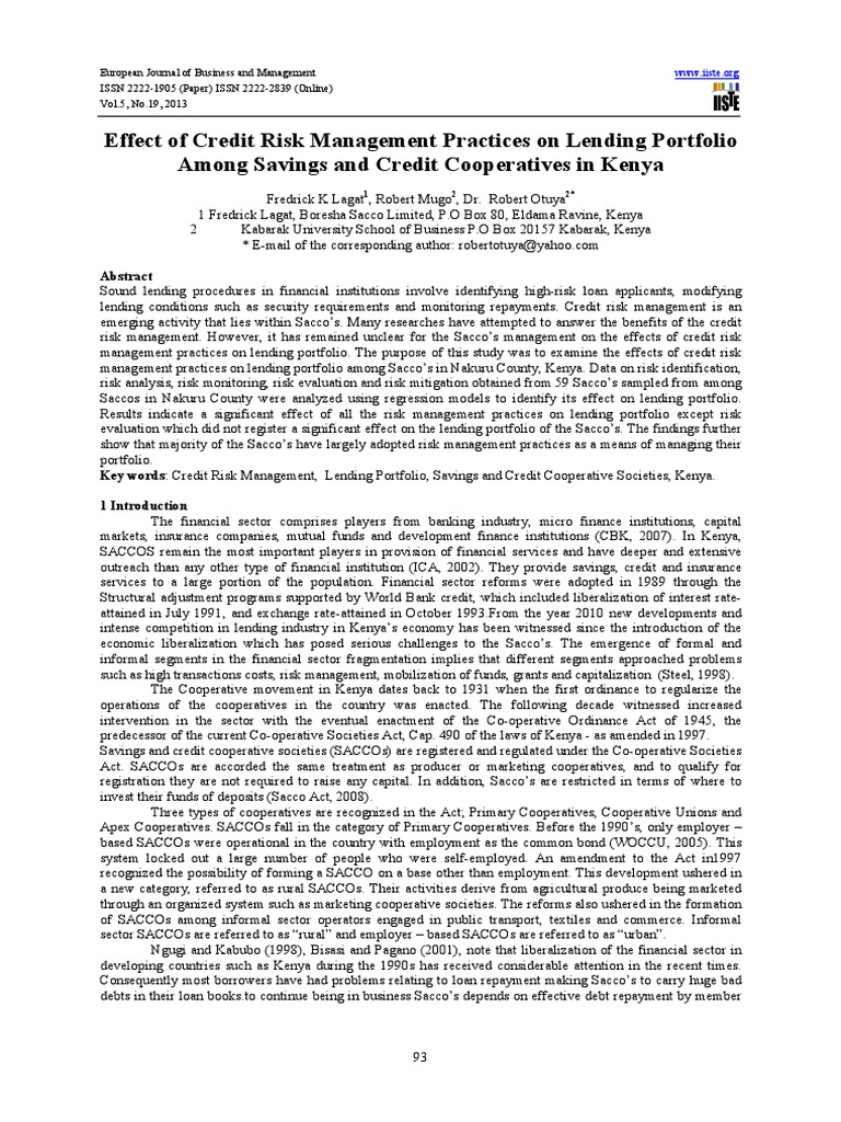 Credit Risk Management PDF | PDF | Credit | Finance & Money Management