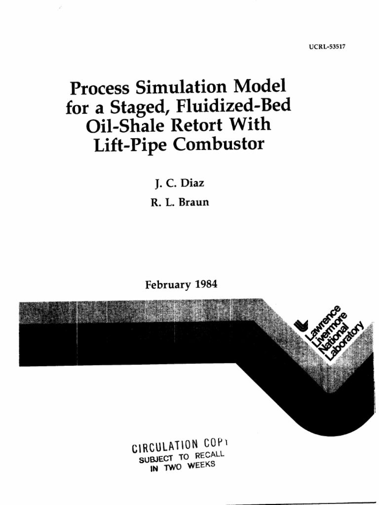 Process Simulation Model For A Staged, Fluidized-Bed Oil-Shale Retort ...