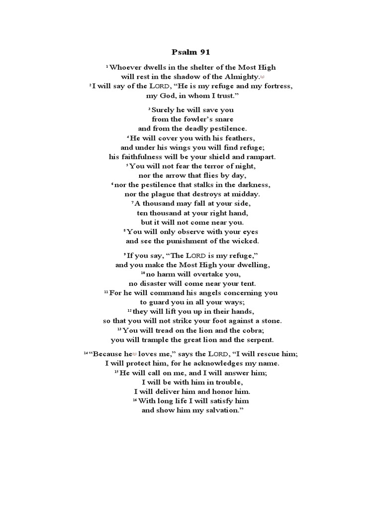 Psalm 91 | PDF | Books Of The Hebrew Bible
