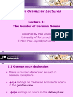 German Grammar Lectures: The Gender of German Nouns