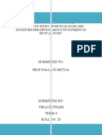 Research Proposal: "Descriptive Study of Mutual Fund and Investors Perception About Investment in Mutual Fund"