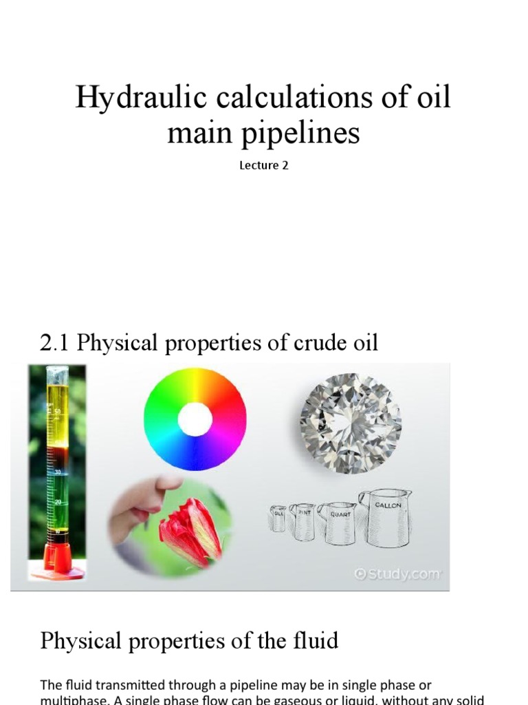 TSHF Lecture 0203 Hydraulic Calculations of Oil Main Pipelines PDF