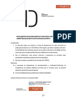 Despacho P.PORTO-P-033-2019 - Reconhecimento e Creditacao-Certificacao de Competencias