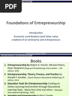 Lecture 1 - Introduction Economic Contributions by Entrepreneurs 19.07.2018