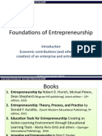 Foundations of Entrepreneurship: Economic Contributions and Value Creation