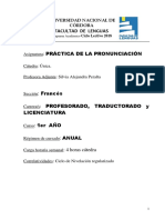 Practica de La Pronunciacion Del Frances - Programa UNC PDF