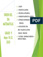 Orden Del Dia 9 Grado-Mayo-18 PDF