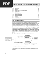 Unit 2 Divide and Conquer Approach: Structure Page Nos