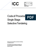 NJCC Code of Procedure For Single Stage Selective Tendering