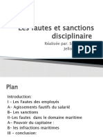 Les Fautes Et Sanctions Disciplinaire Final