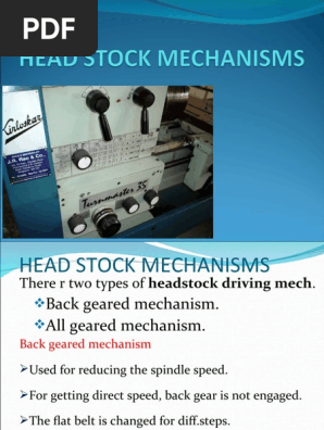 HEADSTOCK MECHANISM
