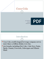 Coca-Cola: Submitted By, Sadhvi G Sreekala S P