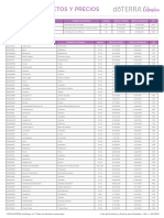 Lista de Precios Product Price PDF