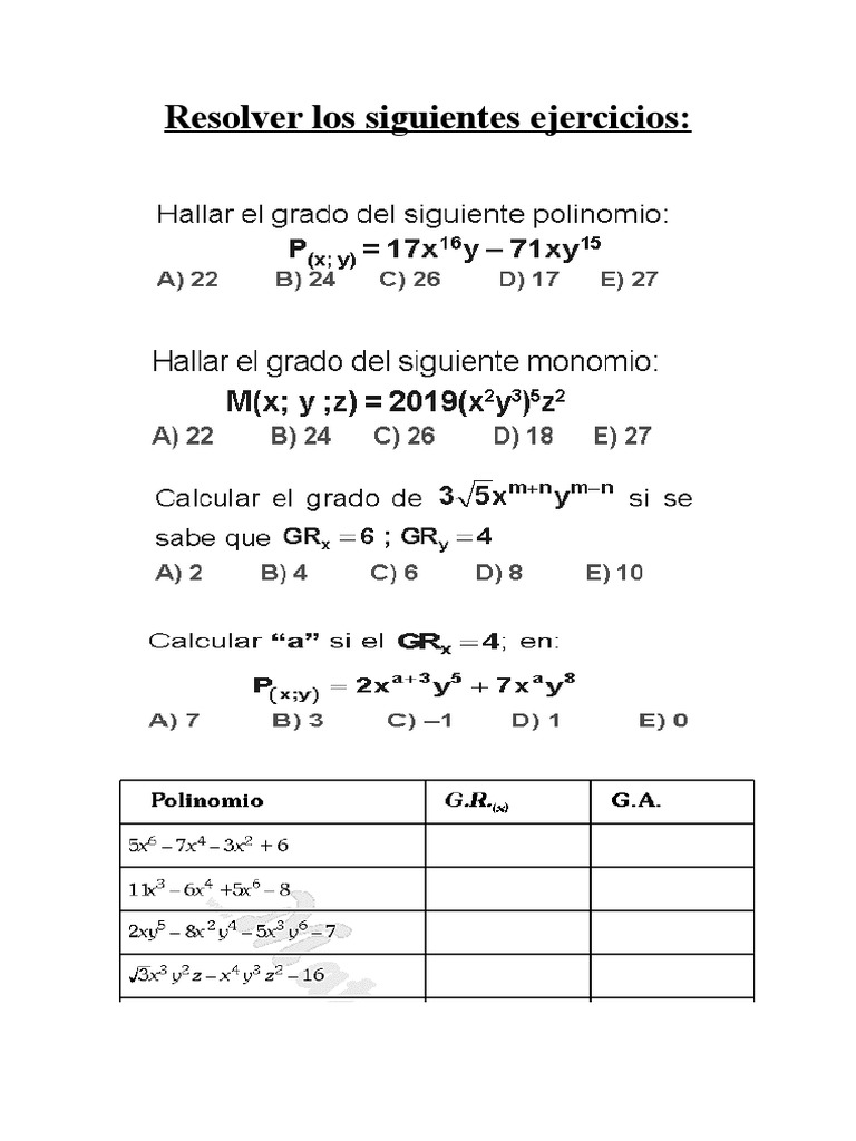 Resolver Los Siguientes Ejercicios | PDF