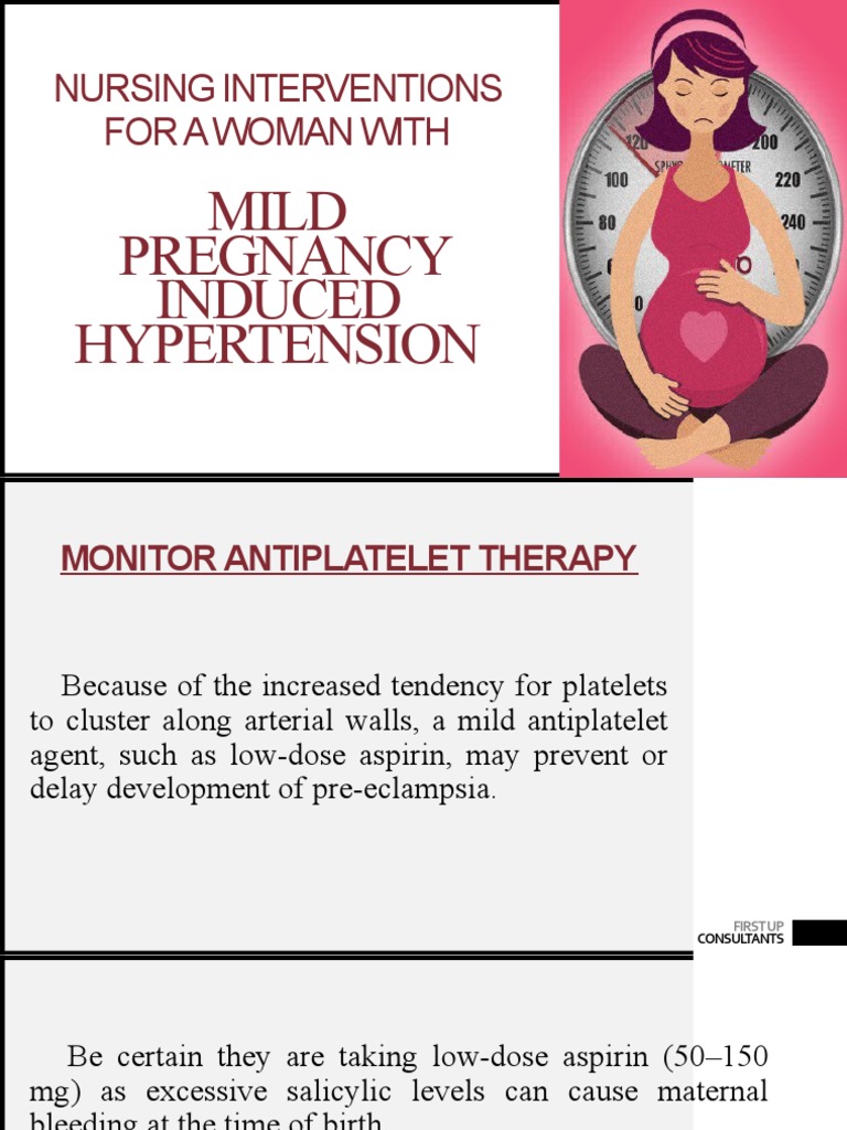 Nursing Interventions For A Woman With PDF Hypertension Aspirin