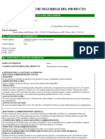 Hoja de Datos de Seguridad Del Producto: I.-Identificación Del Producto Y Del Proveedor