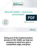 Why ISO 13485? - Awareness Presentation: Subtitle or Presenter
