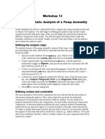 Workshop 13 Nonlinear Static Analysis of A Pump Assembly