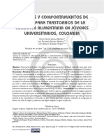 Deossa, Restrepo & Velásquez, (2015) Aptitudes y Comportamiento de Riesgo en TCA Jovenes Colombia