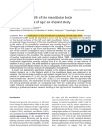 Change in The Width of The Mandibular Body From 6 - 23 Years - An Implant Study.