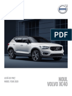 Noul Volvo Xc40: Listă de Preţ Model Year 2020