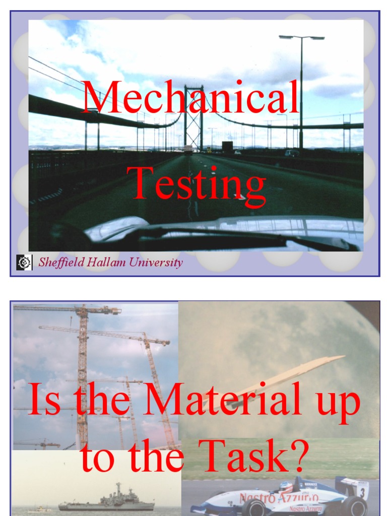Mechanical Testing Methods Overview | PDF | Ultimate Tensile Strength ...
