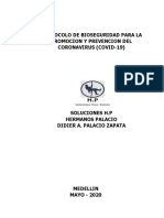 Protocolo de Bioseguridad Soluciones H.P Hermanos Palacio