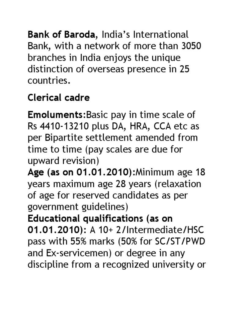 Bank of Baroda | PDF | Government
