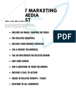 Content Marketing Social Media Checklist