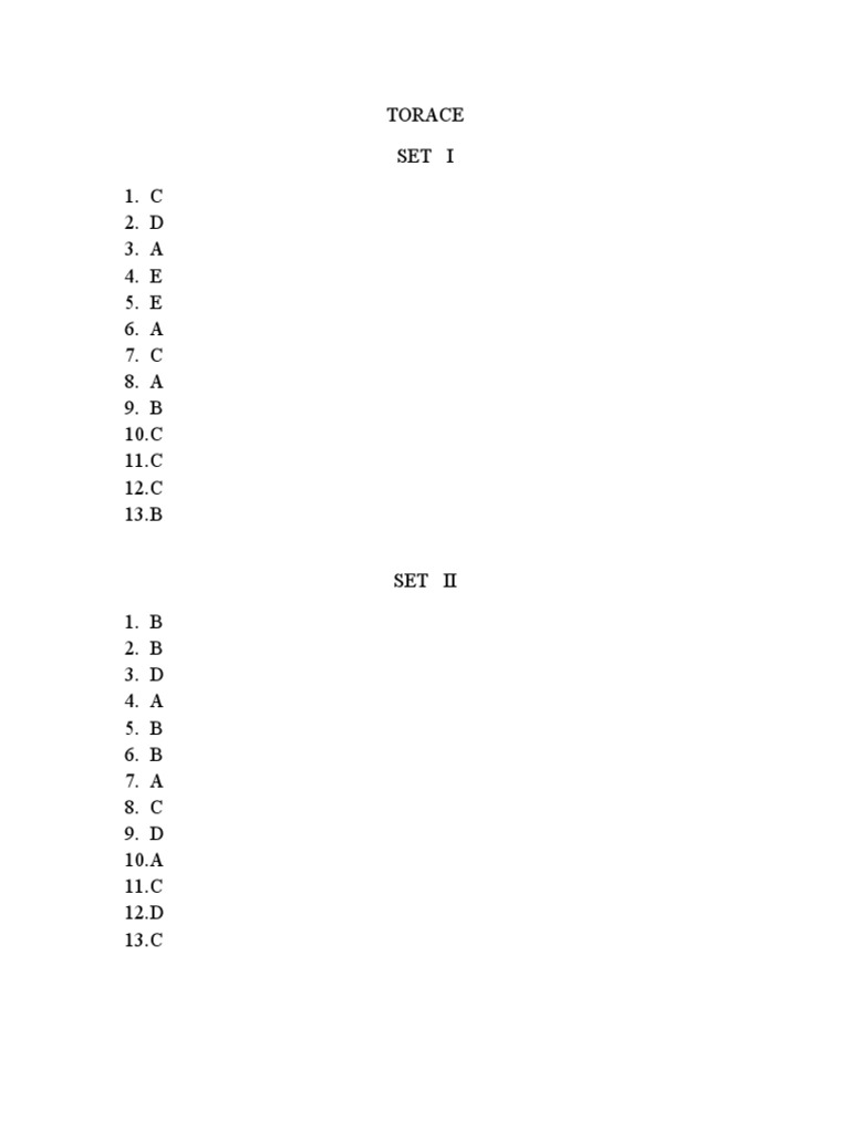 Answer Key for Multiple Choice Sets | PDF | Home & Garden | Science ...