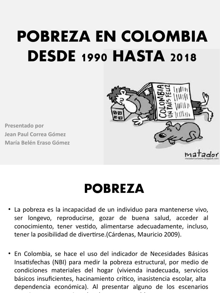Pobreza en Colombia Desde 1990 Hasta 2018 | PDF | Pobreza | Pobreza e ...