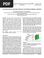 CFD Analysis of Savonius Vertical Axis Wind Turbine: A Review