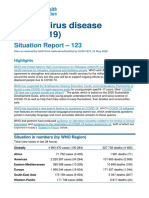 Coronavirus Disease (COVID-19) : Situation Report - 123