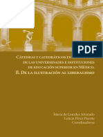 Cátedras y Catedráticos en La Historia de Las Universidades e Instituciones de Educación Superior en México. II. de La Ilustración Al Liberalismo