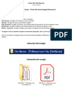 Lista de Partituras (3894 Arreglos) PDF