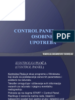 Control Panel, Osobine I Upotreba