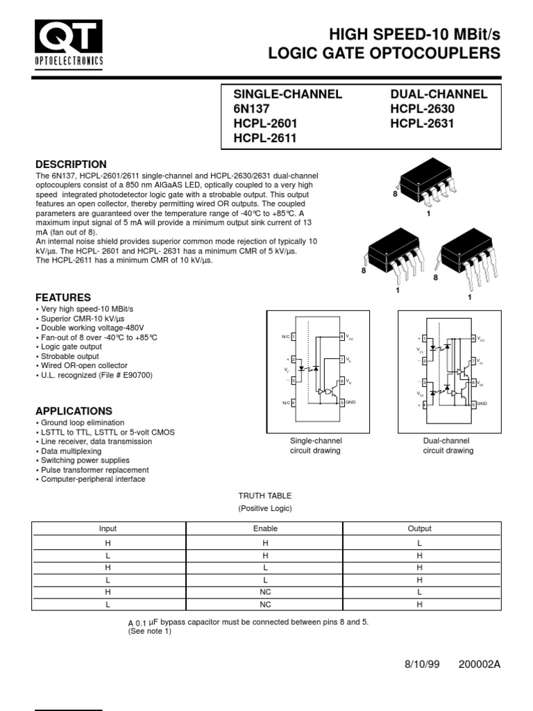 Hcpl 2601 Capacitor Electricity