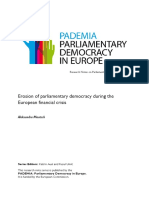 Erosion of Parliamentary Democracy During The European Financial Crisis