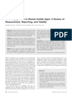 User Engagement in Mental Health Apps: A Review of Measurement, Reporting, and Validity