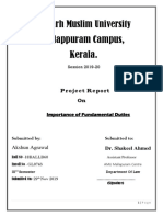 Aligarh Muslim University Malappuram Campus, Kerala.: Project Report On